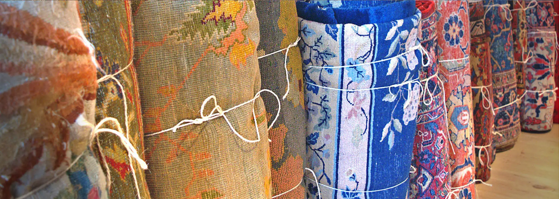 Close up of Halidens antique oriental carpets